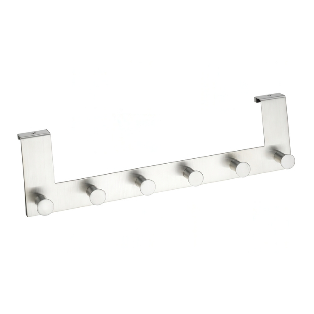 Hanger for door, CELANO, 2 cm, 6 hooks, Stainless steel in the group Storage / Bedroom storage / Over door hooks at SmartaSaker.se (41292)