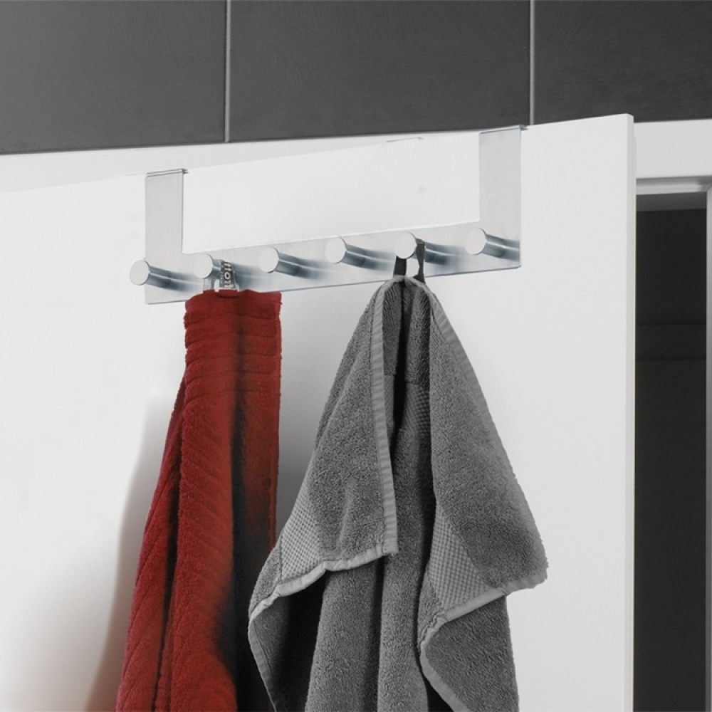 Hanger for door, CELANO, 2 cm, 6 hooks, Stainless steel in the group Storage / Bedroom storage / Over door hooks at SmartaSaker.se (41292)