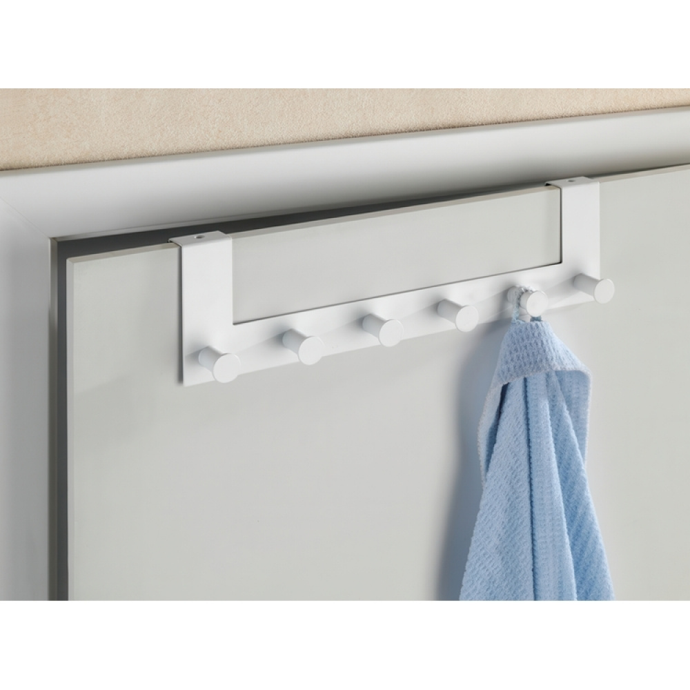 Hanger for thin door, 6 hooks, CELANO, 2 cm, Metal in the group Storage / Bedroom storage / Over door hooks at SmartaSaker.se (41293)