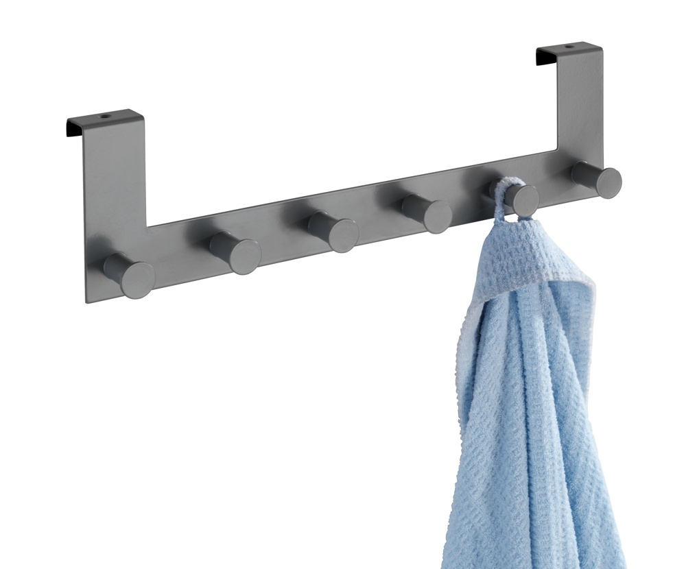 Hanger for door, CELANO, 2 cm, 6 hooks, Metal, Grey in the group Storage / Bedroom storage / Over door hooks at SmartaSaker.se (41294)
