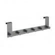 Hanger for door, CELANO, 2 cm, 6 hooks, Metal, Grey Hanger for door, CELANO, 2 cm, 6 hooks, Metal, Grey
