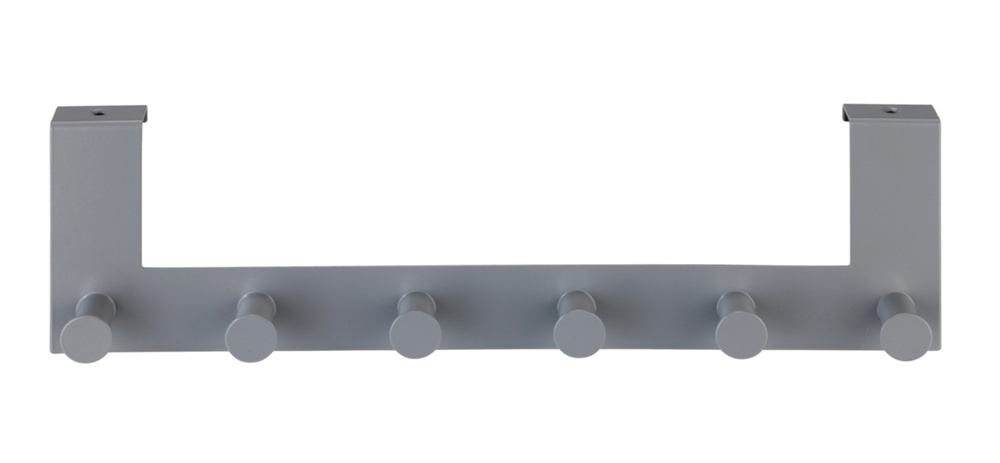 Hanger for door, CELANO, 2 cm, 6 hooks, Metal, Grey in the group Storage / Bedroom storage / Over door hooks at SmartaSaker.se (41294)