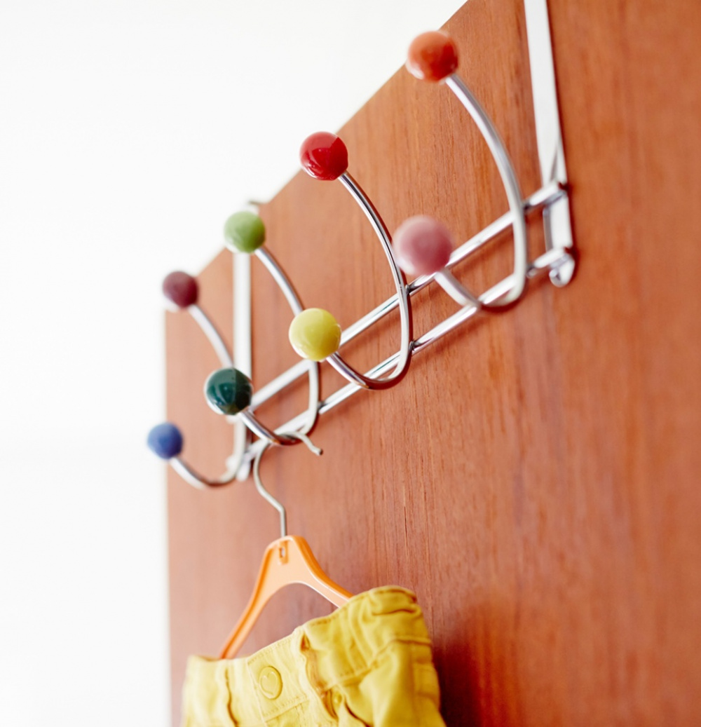 Hanger over the door, BONNY, 4 colorful hooks in the group Storage / Bedroom storage / Over door hooks at SmartaSaker.se (41295)