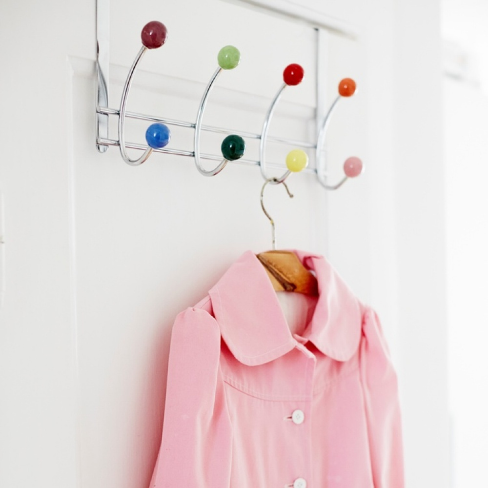 Hanger over the door, BONNY, 4 colorful hooks in the group Storage / Bedroom storage / Over door hooks at SmartaSaker.se (41295)