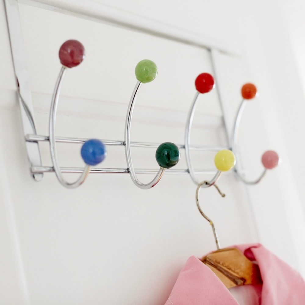 Hanger over the door, BONNY, 4 colorful hooks in the group Storage / Bedroom storage / Over door hooks at SmartaSaker.se (41295)