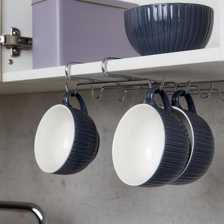 Under Cupboard Rack with 10 hooks, LARGE TASSENHALTER in the group Storage / Kitchen storage / Kitchen cabinet organizers / Under shelf storage at SmartaSaker.se (41299)