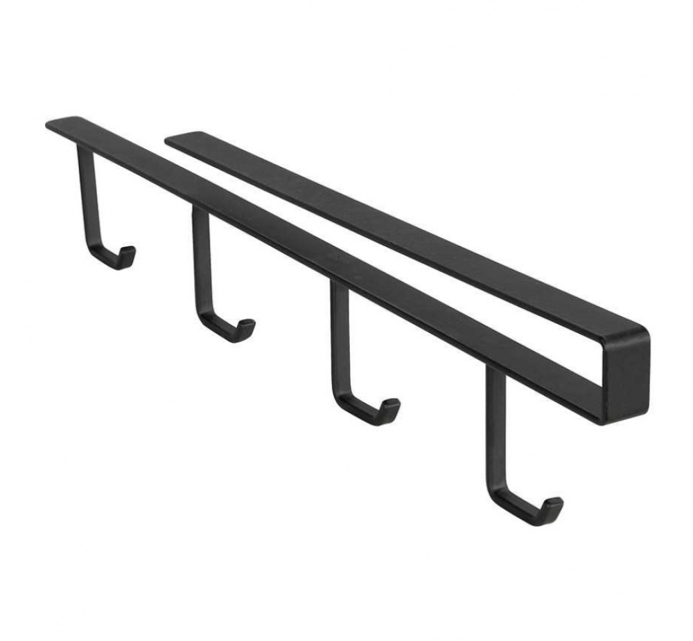 Under Cupboard Rack with 4 hooks, COFFEE CUP HANGER, Black in the group Storage / Kitchen storage / Kitchen cabinet organizers / Under shelf storage at SmartaSaker.se (41300)