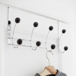 Hanger, over the door, BONNY, 4 krokar, Silver / Black Hanger, over the door, BONNY, 4 krokar, Silver / Black