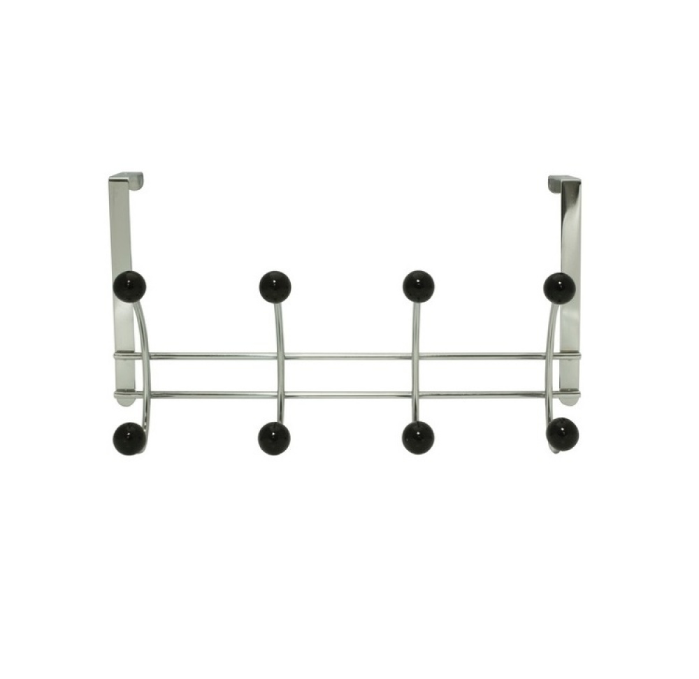 Hanger, over the door, BONNY, 4 krokar, Silver / Black in the group Storage / Bedroom storage / Over door hooks at SmartaSaker.se (41302)