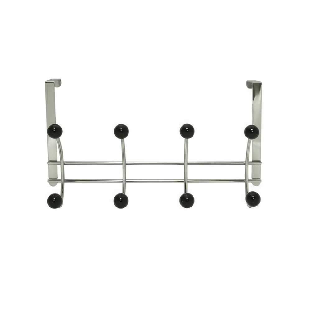 Hanger, over the door, BONNY, 4 krokar, Silver / Black in the group Storage / Bedroom storage / Over door hooks at SmartaSaker.se (41302)