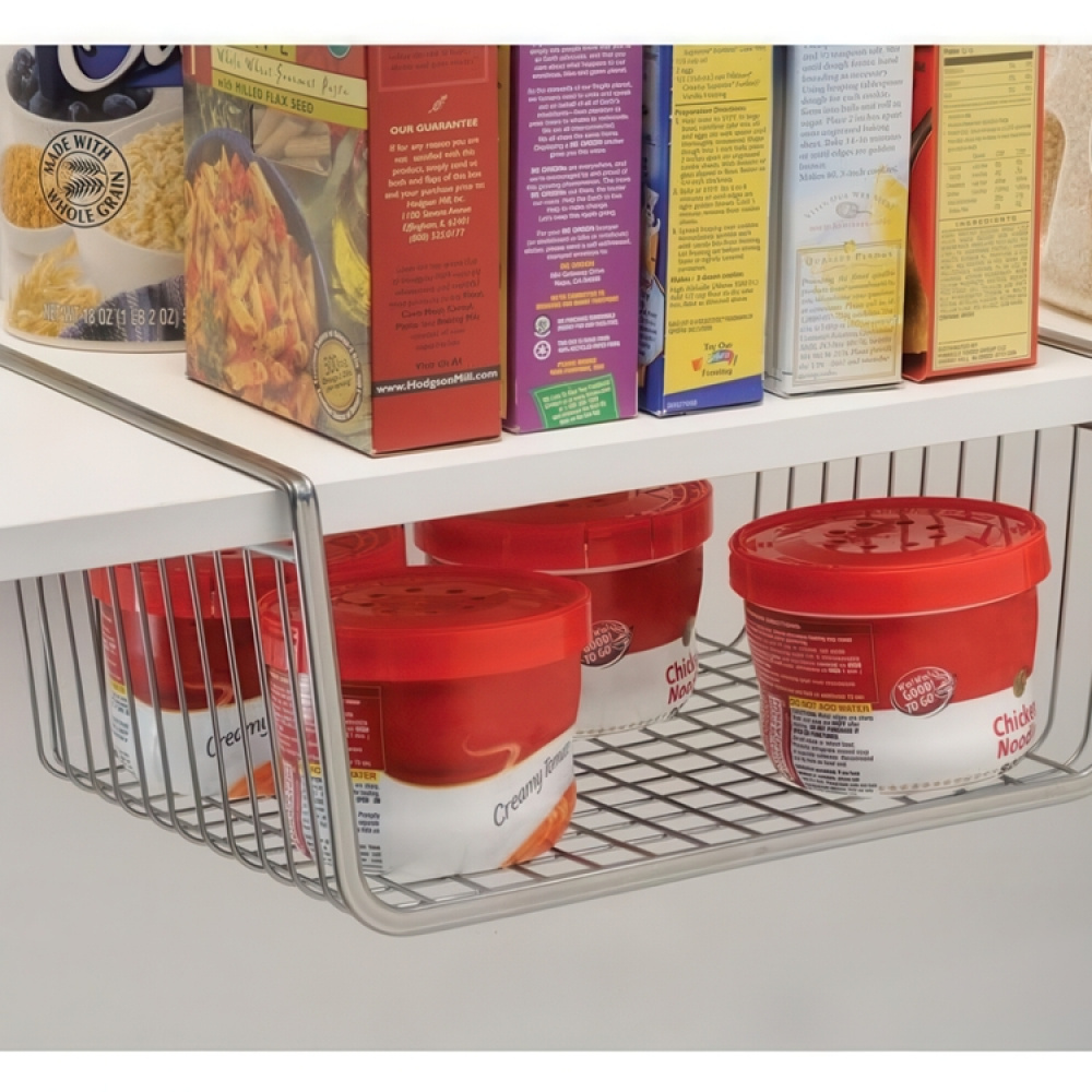 Hanging basket, Under shelf, ID PANTRY BASKET, 33 x 26 x H 15cm, Silver in the group Storage / Kitchen storage / Kitchen cabinet organizers / Under shelf storage at SmartaSaker.se (41308)