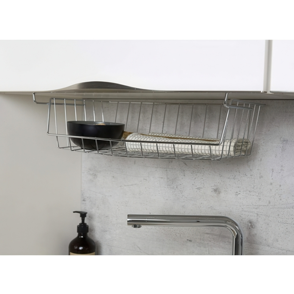 Hanging basket / Extra shelf, Large. HÄNGEKORB, 44x 27 x H 15 cm, Silver in the group Storage / Kitchen storage / Kitchen cabinet organizers / Under shelf storage at SmartaSaker.se (41310)