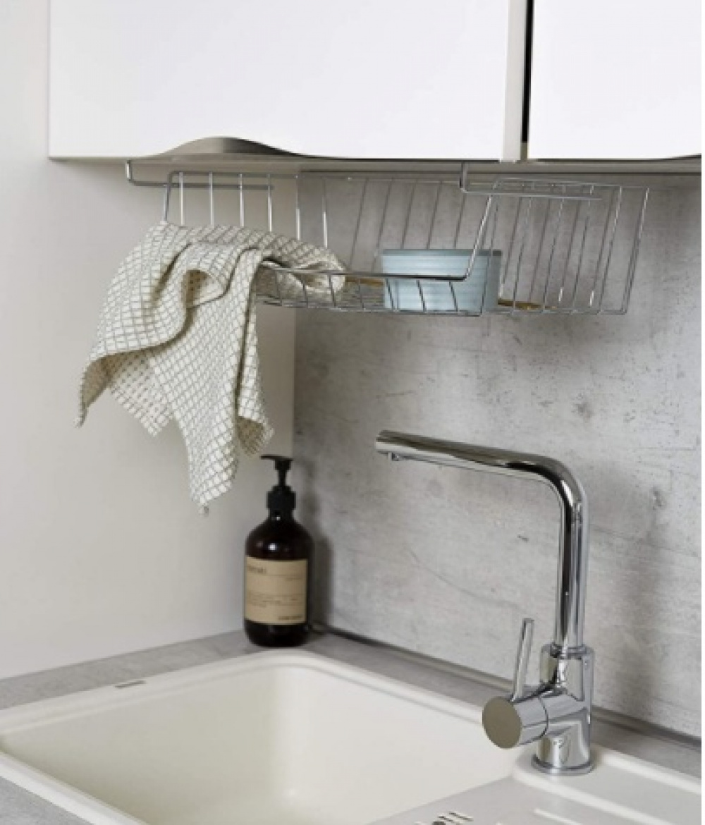 Hanging basket / Extra shelf, Large. HÄNGEKORB, 44x 27 x H 15 cm, Silver in the group Storage / Kitchen storage at SmartaSaker.se (41310)