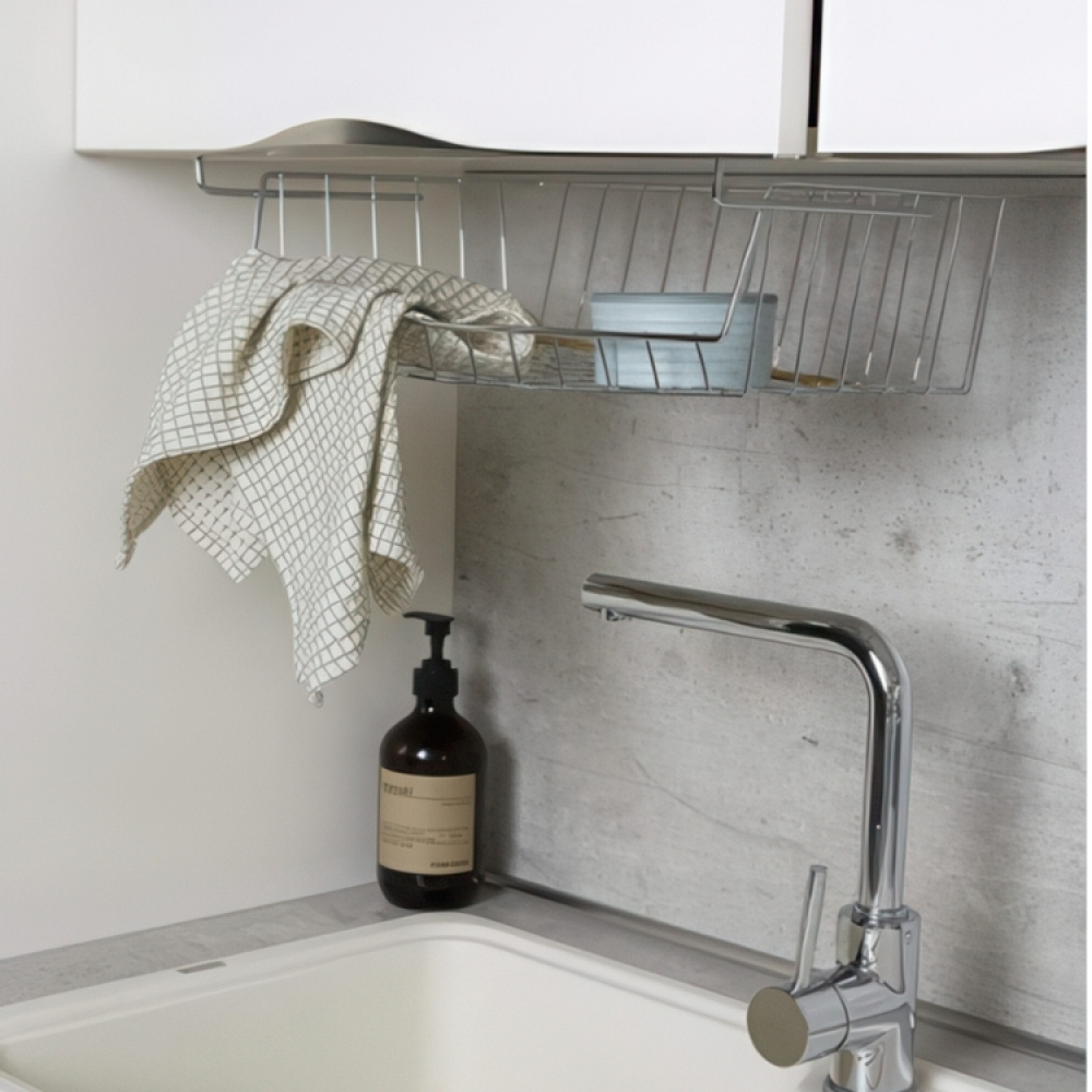 Hanging basket / Extra shelf, Large. HÄNGEKORB, 44x 27 x H 15 cm, Silver in the group Storage / Kitchen storage / Kitchen cabinet organizers / Under shelf storage at SmartaSaker.se (41310)