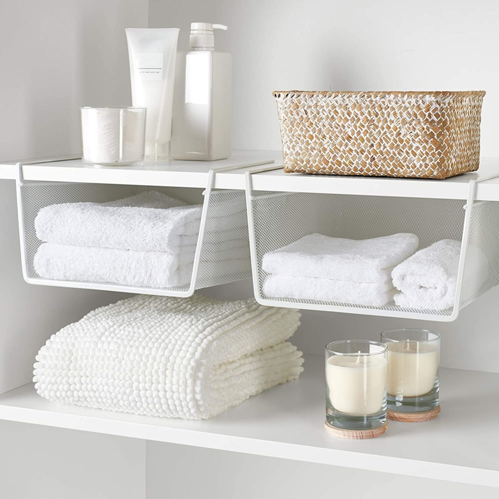 Hanging basket / extra shelf, CESTA COLGANTE MESH, 30 x 25 x H 15 cm, White in the group Storage / Kitchen storage / Kitchen cabinet organizers / Under shelf storage at SmartaSaker.se (41311)