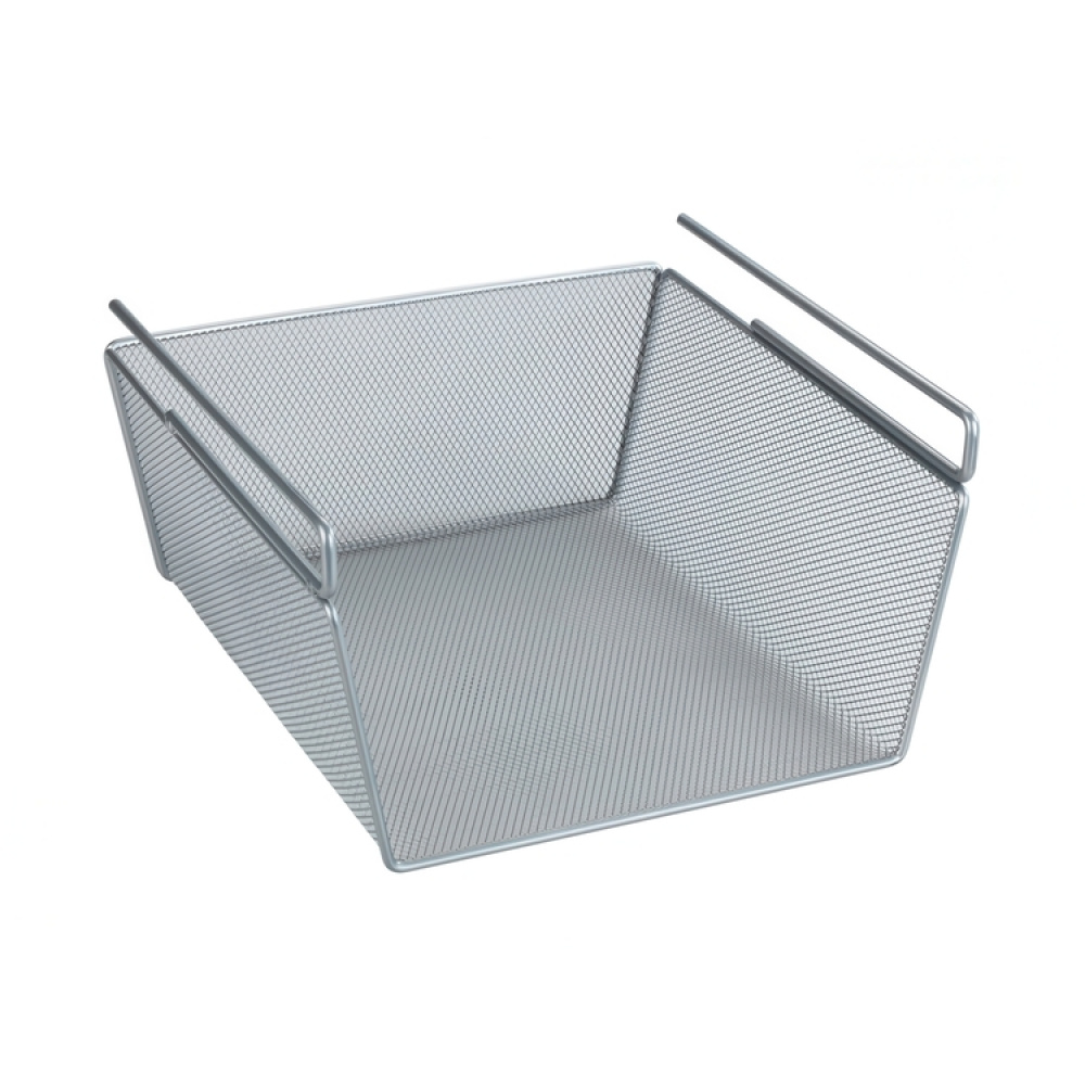 Under Shelf Storage Rack, REGALEINHÄNGEKORB, 27,5 x 28 x H 15 cm, Silver in the group Storage / Kitchen storage / Kitchen cabinet organizers / Under sink storage at SmartaSaker.se (41312)