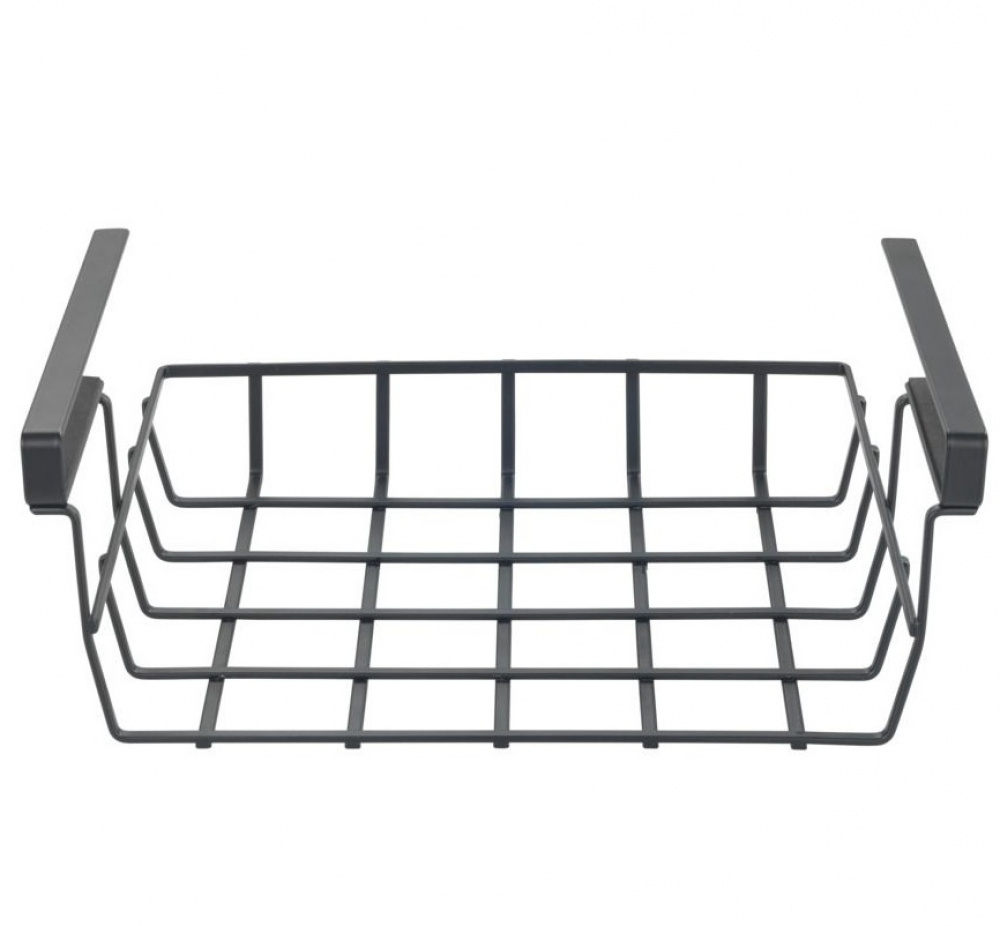 Hanging basket, Under shelf, PREMIUM PANTRY BASKET, 34 x 25 x H 13 cm, Black in the group Storage / Kitchen storage / Kitchen cabinet organizers / Under shelf storage at SmartaSaker.se (41313)