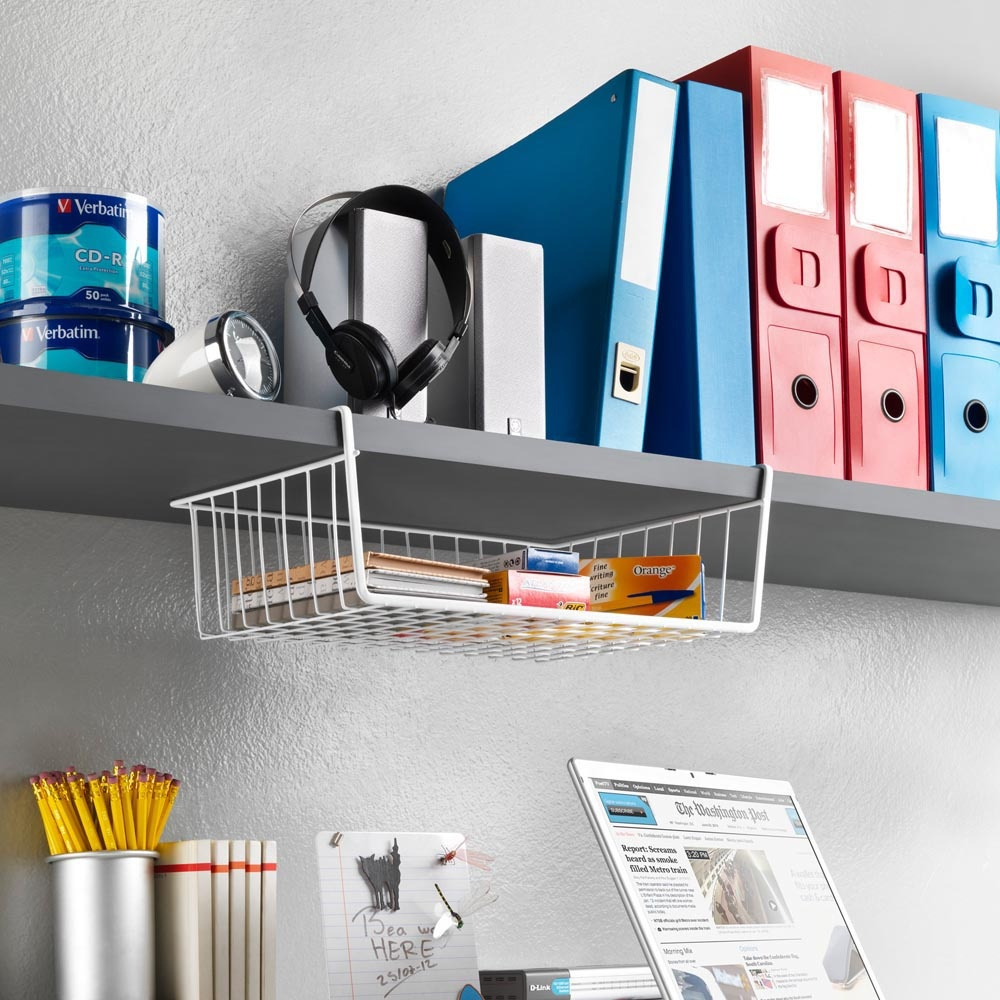 Hanging basket, BABATEX LARGE, 40 x 26 x H 14 cm, White in the group Storage / Kitchen storage / Kitchen cabinet organizers / Under shelf storage at SmartaSaker.se (41314)