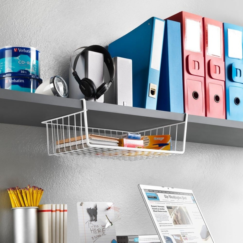 Hanging basket, BABATEX LARGE, 40 x 26 x H 14 cm, White in the group Storage / Kitchen storage / Kitchen cabinet organizers / Under shelf storage at SmartaSaker.se (41314)
