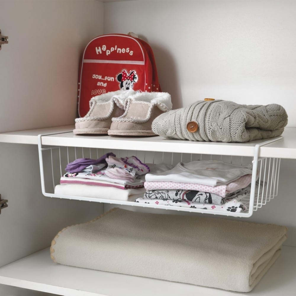 Hanging basket, BABATEX XL, 50 x 26 x H 14 cm, White in the group Storage / Kitchen storage / Kitchen cabinet organizers / Under shelf storage at SmartaSaker.se (41315)