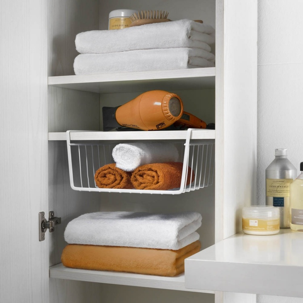 Hanging basket, BABATEX, 30 x 26 x H 14 cm, White in the group Storage / Kitchen storage / Kitchen cabinet organizers / Under shelf storage at SmartaSaker.se (41316)