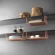 Hanging basket, KANGURO LARGE, 40 x 26 x H 14 cm, Copper