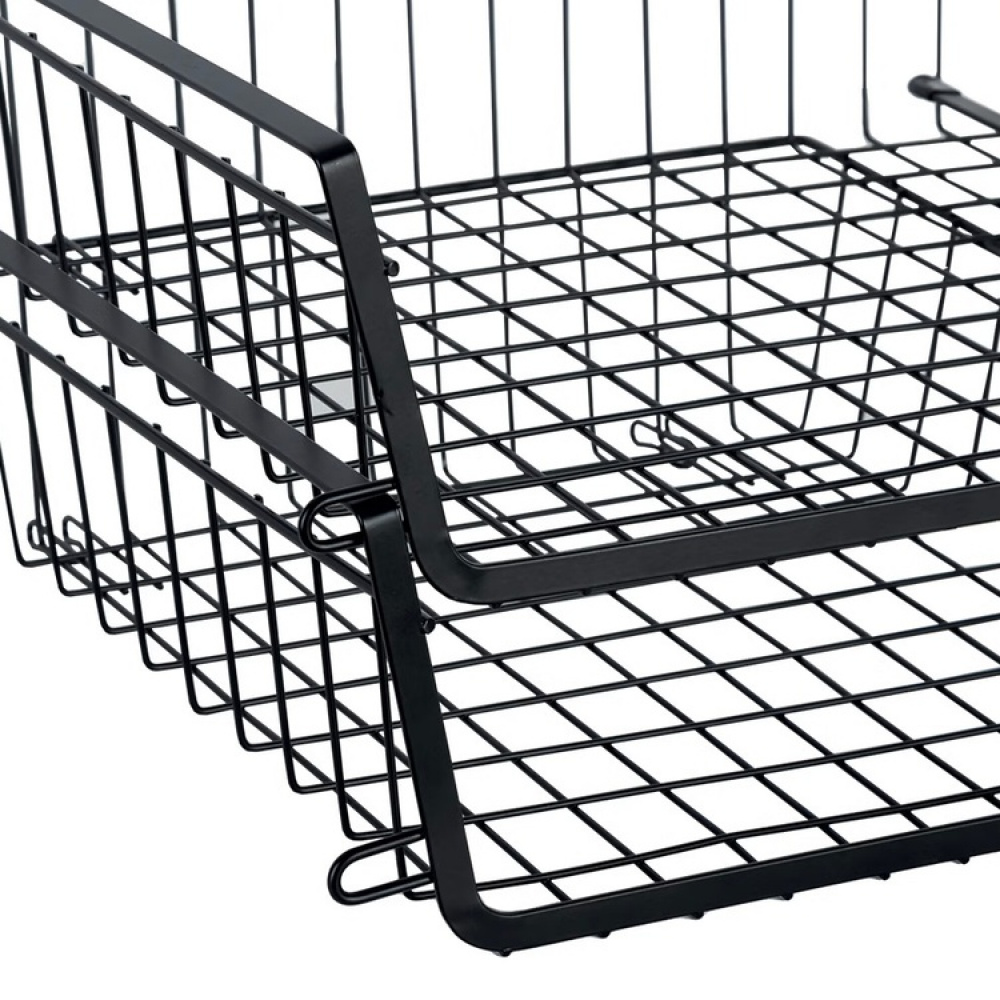 Hanging basket, Stackable, ÉTAGÈRE À SUSPENDRE, 31,5 x 31 x H 12 cm, Black in the group Storage / Kitchen storage / Kitchen cabinet organizers / Under shelf storage at SmartaSaker.se (41322)