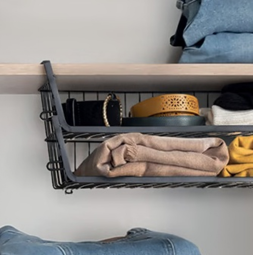 Hanging basket, Stackable, ÉTAGÈRE À SUSPENDRE, 31,5 x 31 x H 12 cm, Black in the group Storage / Kitchen storage / Kitchen cabinet organizers / Under shelf storage at SmartaSaker.se (41322)