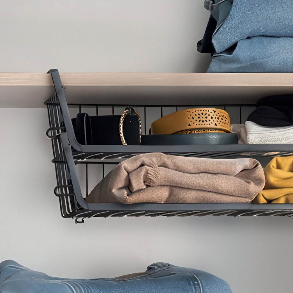 Hanging basket, Stackable, ÉTAGÈRE À SUSPENDRE, 31,5 x 31 x H 12 cm, Black in the group Storage / Kitchen storage / Kitchen cabinet organizers / Under shelf storage at SmartaSaker.se (41322)