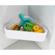 Corner shower basket with suction cups, TOWER, 22 x 27,5 x H 10 cm, Yamazaki, White Corner shower basket with suction cups, TOWER, 22 x 27,5 x H 10 cm, Yamazaki, White
