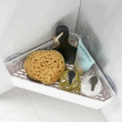 Corner shower basket with suction cups, TOWER, 22 x 27,5 x H 10 cm, Yamazaki, White Corner shower basket with suction cups, TOWER, 22 x 27,5 x H 10 cm, Yamazaki, White
