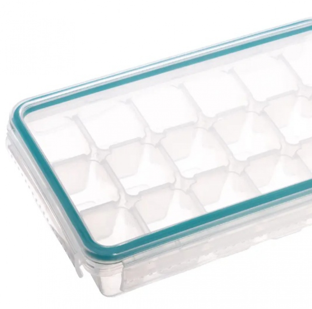 Ice tray with lid, 18cubes, CLIP ICE CUBE TRAY, Transparent in the group Storage / Kitchen storage at SmartaSaker.se (41329)