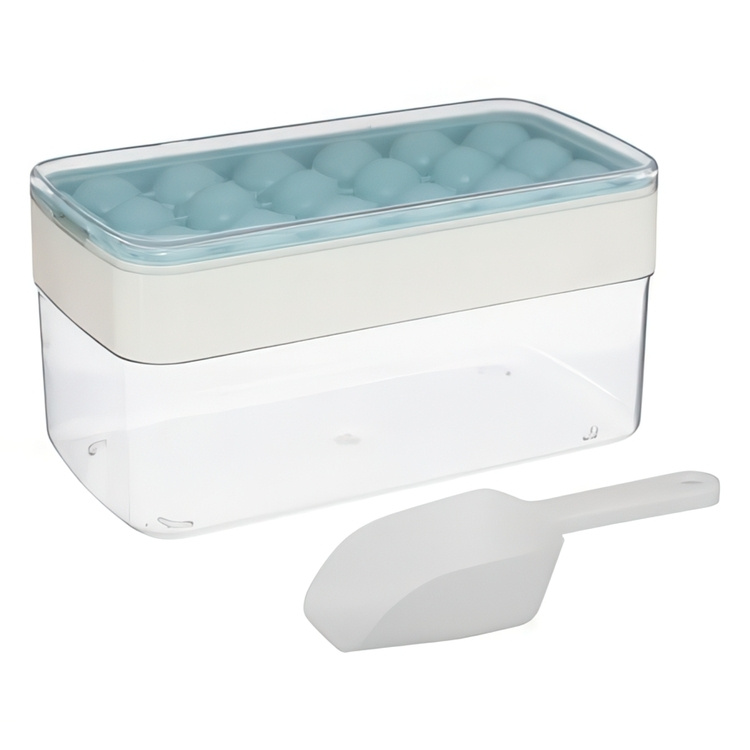 Ice tray with Box and Scoop, ICE CUBE BOX, Transparent / Blue in the group Storage / Kitchen storage at SmartaSaker.se (41330)