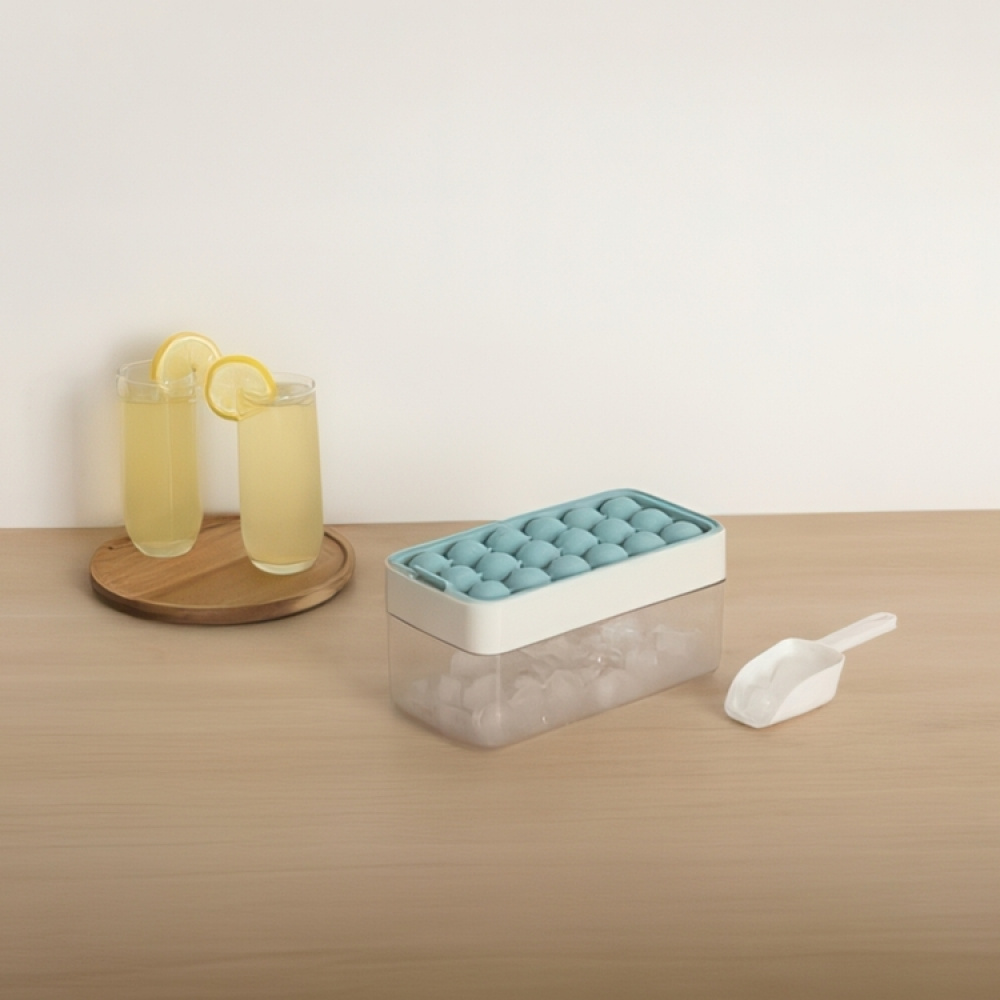 Ice tray with Box and Scoop, ICE CUBE BOX, Transparent / Blue in the group Storage / Kitchen storage at SmartaSaker.se (41330)