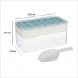 Ice tray with Box and Scoop, ICE CUBE BOX, Transparent / Blue Ice tray with Box and Scoop, ICE CUBE BOX, Transparent / Blue