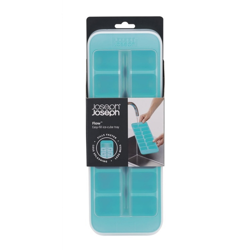 Stackable ice tray with lid, 14 cubes, FLOW EASY-FILL, Joseph Joseph, Turquoise in the group Storage / Kitchen storage at SmartaSaker.se (41331)
