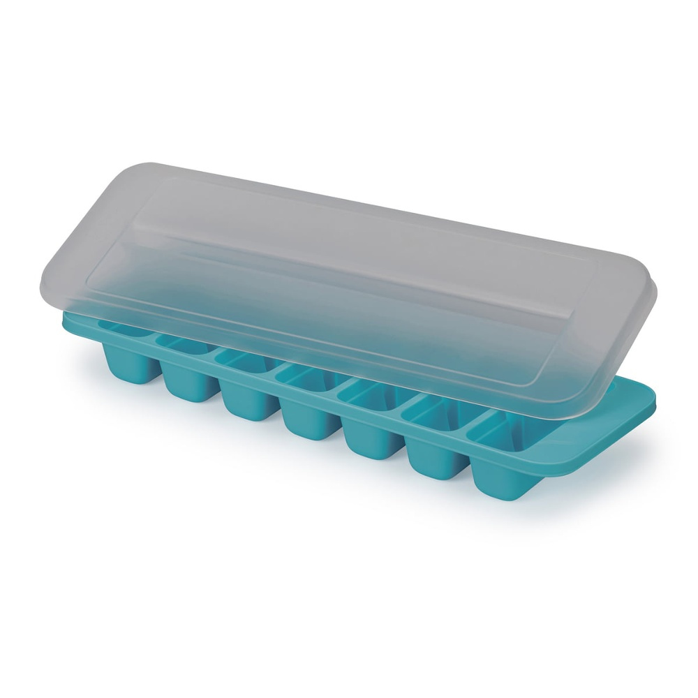 Stackable ice tray with lid, 14 cubes, FLOW EASY-FILL, Joseph Joseph, Turquoise in the group Storage / Kitchen storage at SmartaSaker.se (41331)