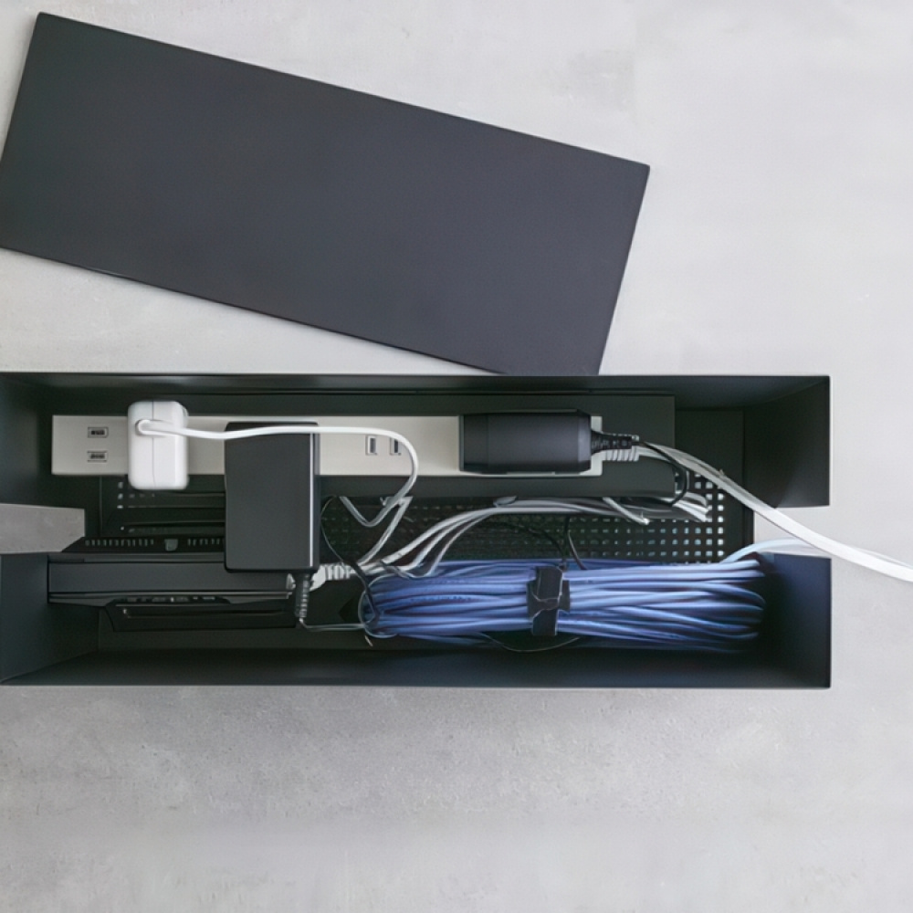 Cable organizer with Casters, TOWER LARGE CABLE BOX, Yamazaki in the group Storage / Storage boxes at SmartaSaker.se (41337)