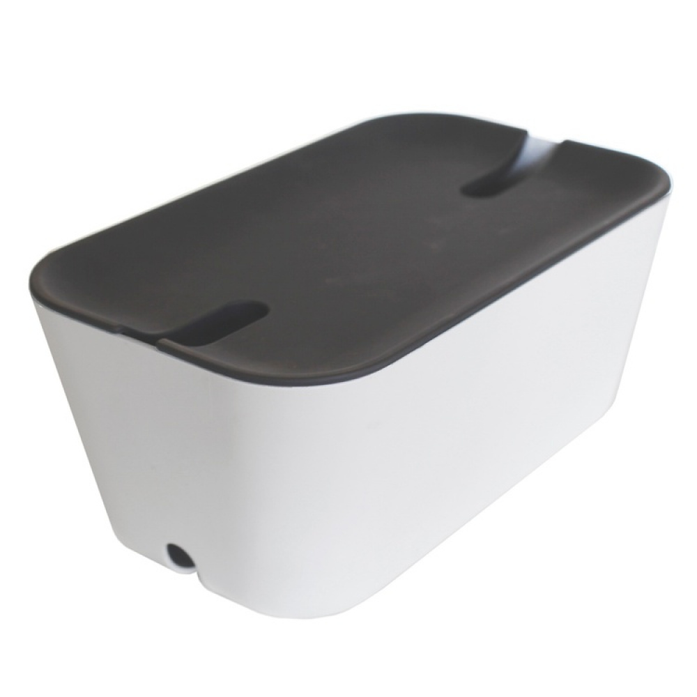 Cable organizer, BOSIGN, Medium, 30 x 18 x H 13,5 cm , White / Grey in the group Storage at SmartaSaker.se (41338)