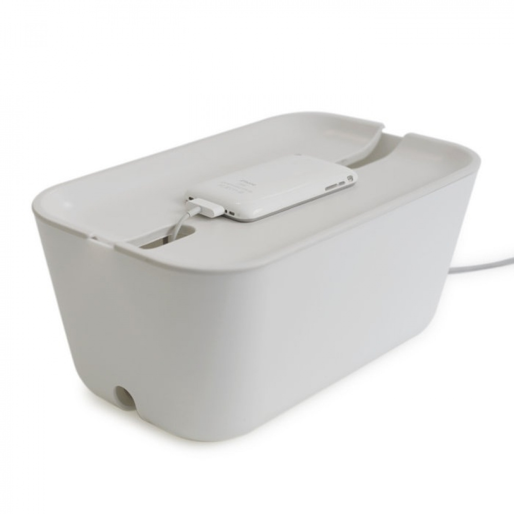 Cable organizer, BOSIGN, Medium, 30 x 18 x H 13,5 cm, White in the group Storage / Office supplies at SmartaSaker.se (41339)