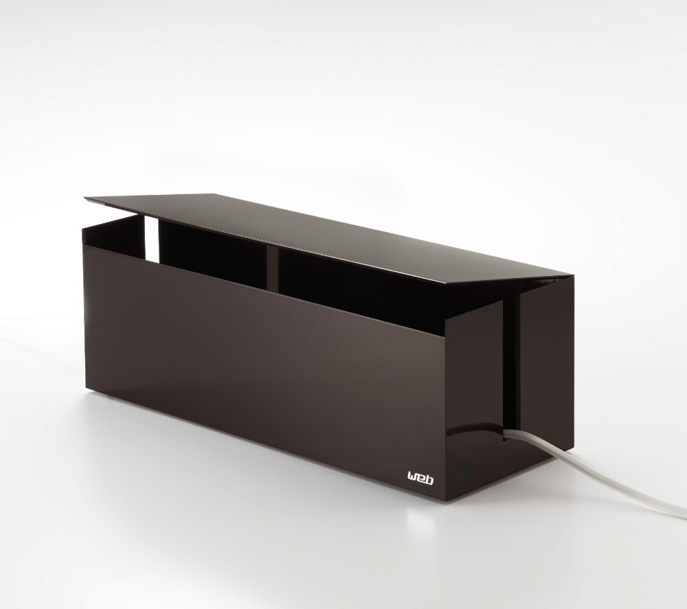 Cable organizer, WEB CABLE BOX, 40 x 15,5 x H 14,5 cm, Yamazaki, Dark Brown in the group Storage / Storage boxes at SmartaSaker.se (41342)