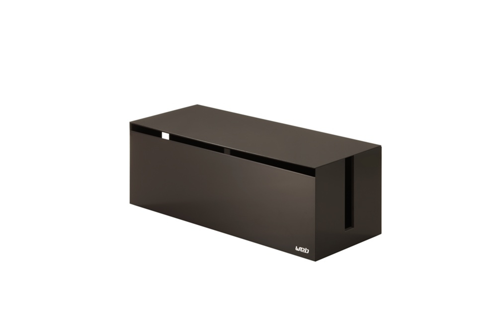 Cable organizer, WEB CABLE BOX, 40 x 15,5 x H 14,5 cm, Yamazaki, Dark Brown in the group Storage / Storage boxes at SmartaSaker.se (41342)