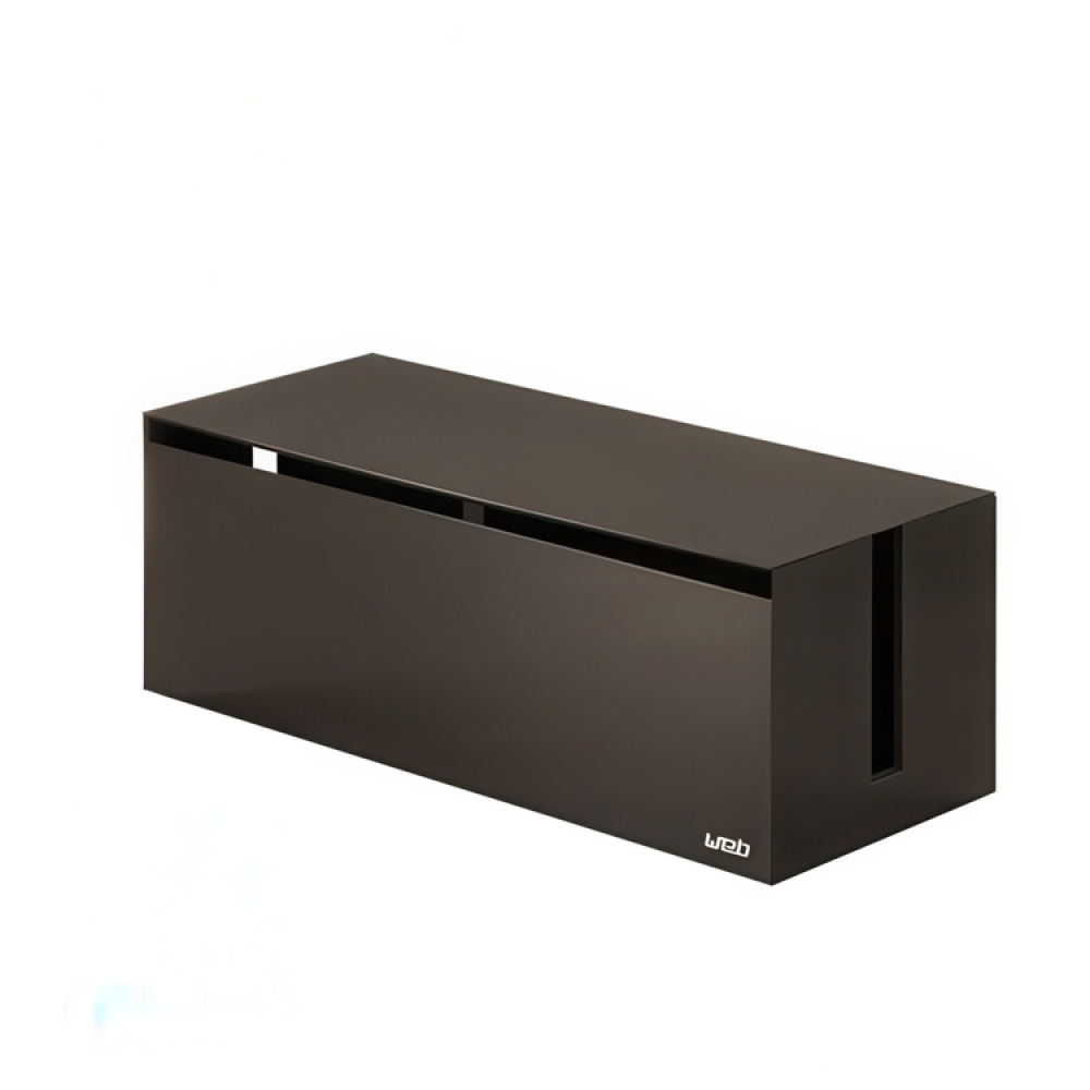 Cable organizer, WEB CABLE BOX, 40 x 15,5 x H 14,5 cm, Yamazaki, Dark Brown in the group Storage / Storage boxes at SmartaSaker.se (41342)