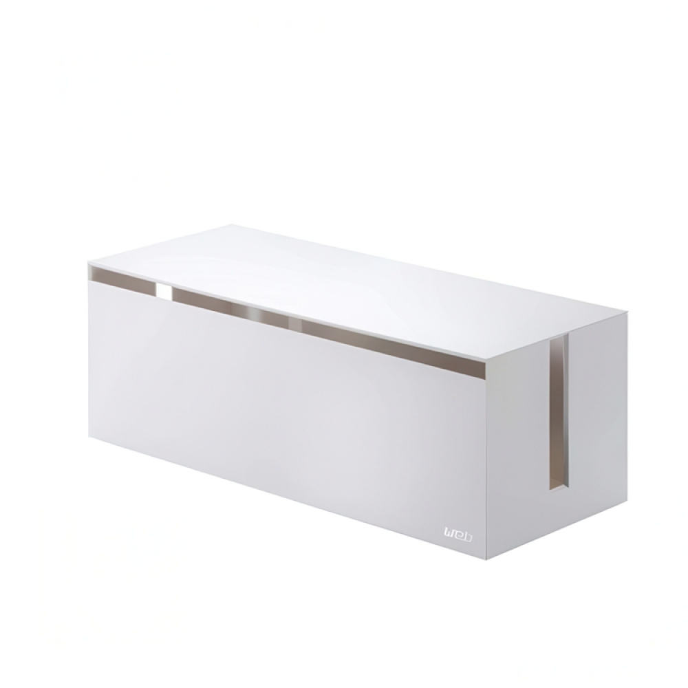 Cable organizer, WEB CABLE BOX,40 x 15,5 x H 14,5 cm, Yamazaki, White in the group Storage / Storage boxes at SmartaSaker.se (41343)