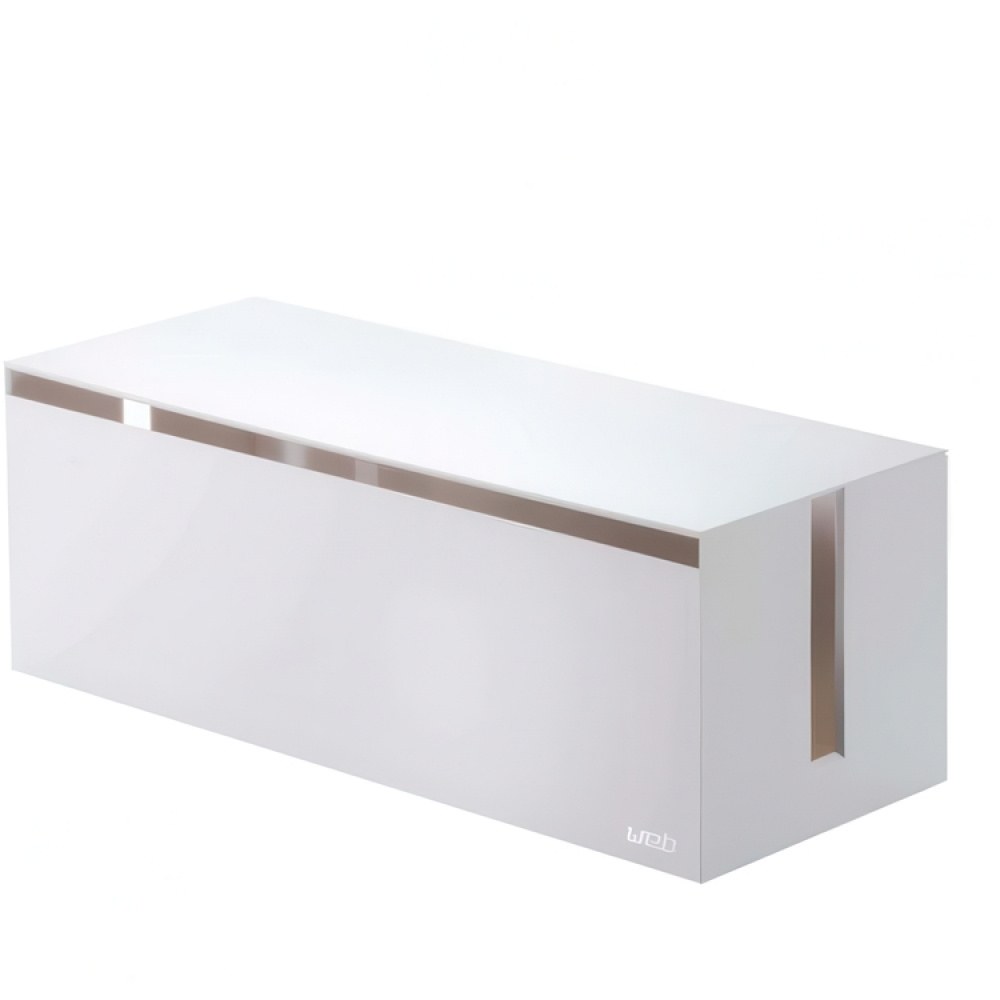 Cable organizer, WEB CABLE BOX,40 x 15,5 x H 14,5 cm, Yamazaki, White in the group Storage / Storage boxes at SmartaSaker.se (41343)