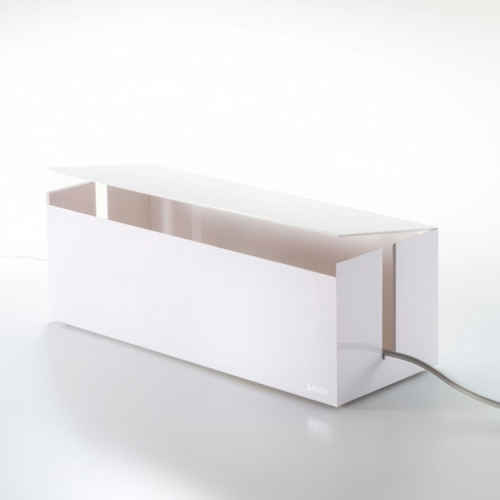 Cable organizer, WEB CABLE BOX,40 x 15,5 x H 14,5 cm, Yamazaki, White in the group Storage / Storage boxes at SmartaSaker.se (41343)