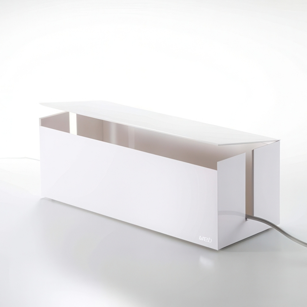 Cable organizer, WEB CABLE BOX,40 x 15,5 x H 14,5 cm, Yamazaki, White in the group Storage / Storage boxes at SmartaSaker.se (41343)