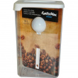 Coffee jar with measure spoon, Airtight, 1,6 L, VISION, Clear / White Coffee jar with measure spoon, Airtight, 1,6 L, VISION, Clear / White