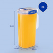 Jug with lid, 2 L, KLIP IT PLUS JUICE, Clear / Blue Jug with lid, 2 L, KLIP IT PLUS JUICE, Clear / Blue