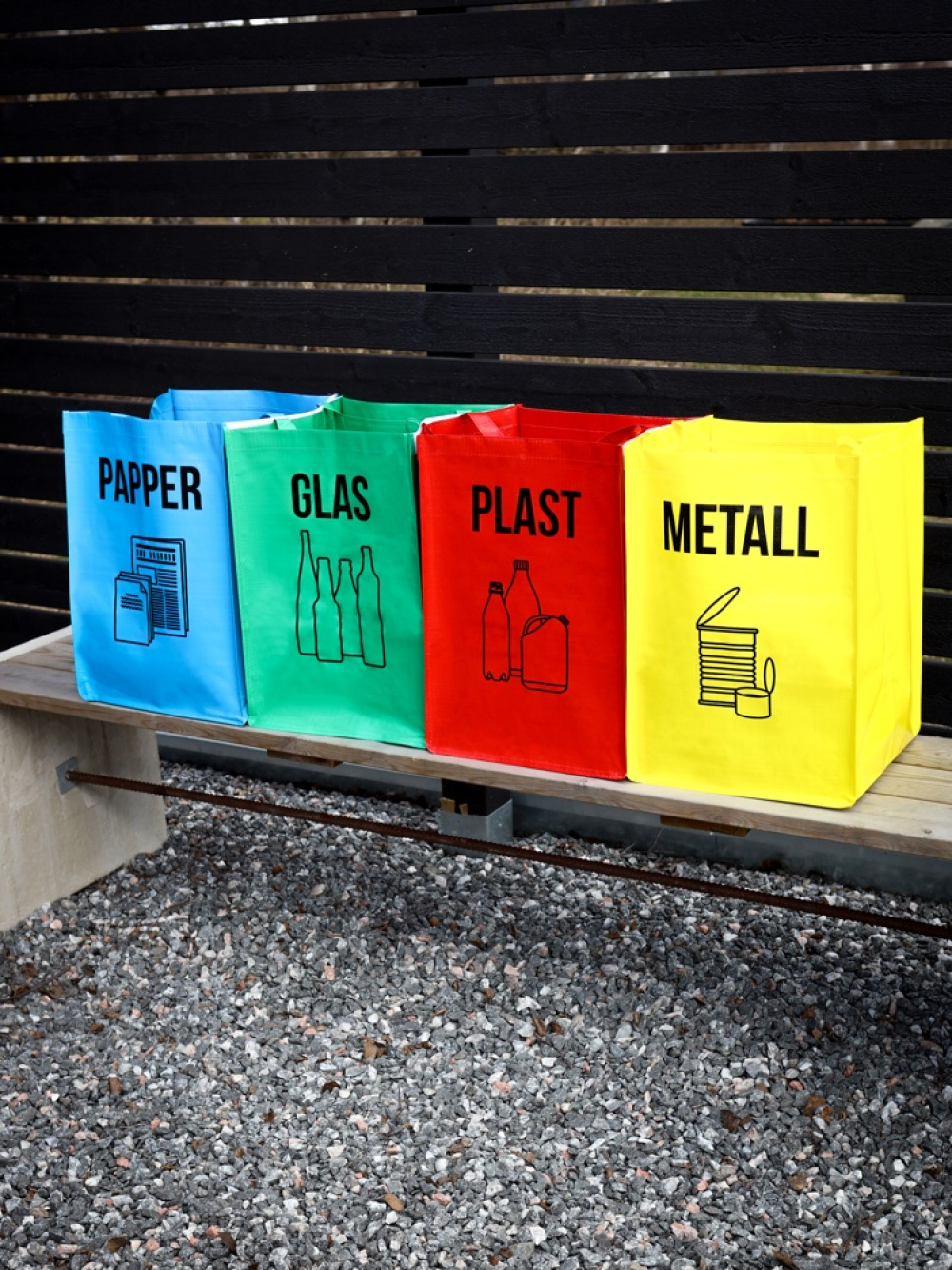 Bags for recycling, Set of 4, RETURKASSAR, 31 x 31 x H 44 cm, Assorted in the group Storage / Cleaning and waste sorting / Waste sorting at SmartaSaker.se (41355)